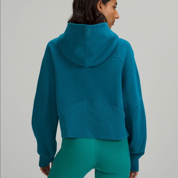 lululemon Scuba Oversized Half-Zip Hoodie in Capri Teal Blue Size XS/S New NWT - Picture 15 of 16